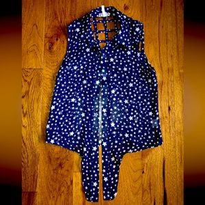 Pacsun Kirra Sheer Star Tank Top Fourth Of July Size S